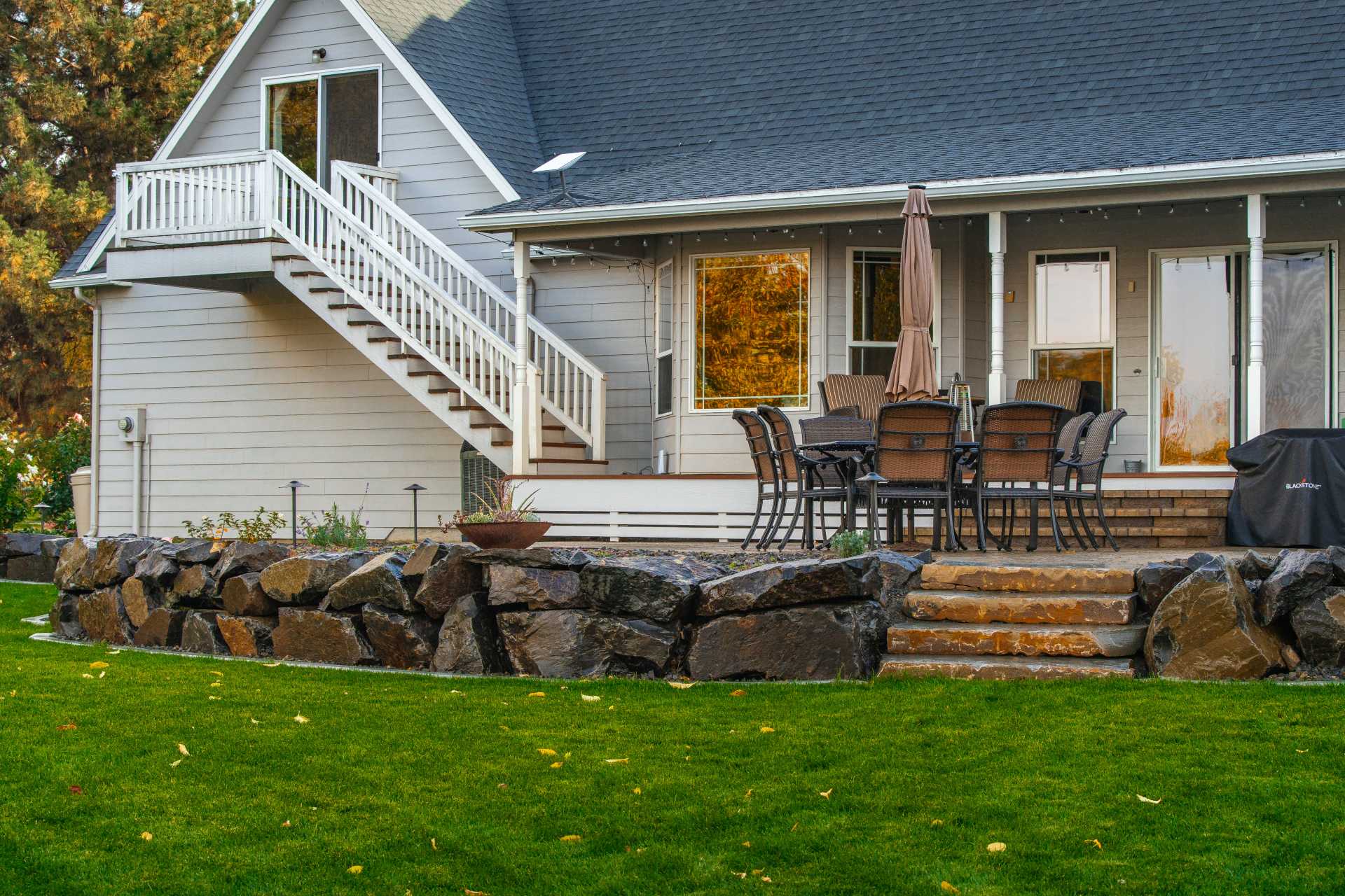 rock retaining walls by Musser Landscaping