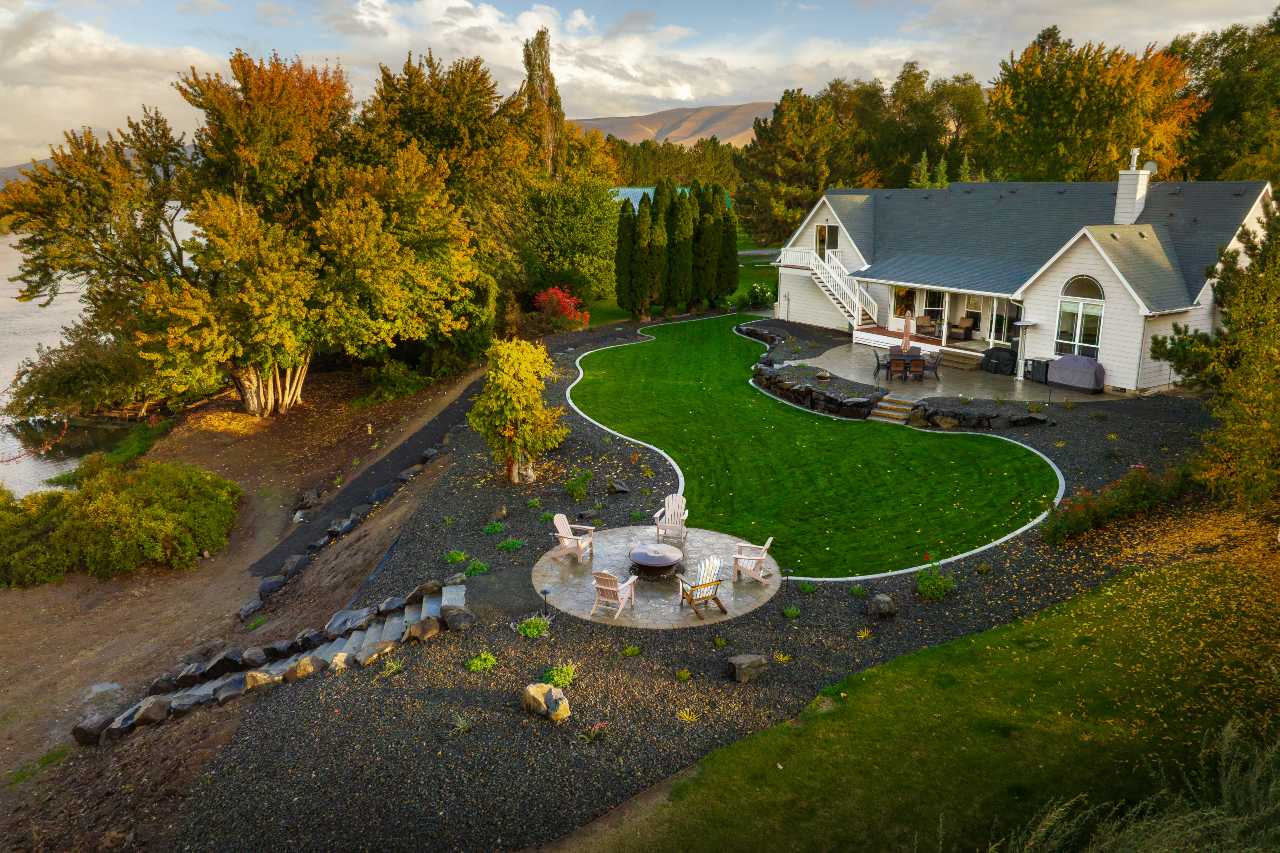 professional landscaping construction project